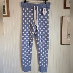 Honeydew Nwt Sz Large Blue Polka Dot Knit Chenille Lounge Pajama Pants